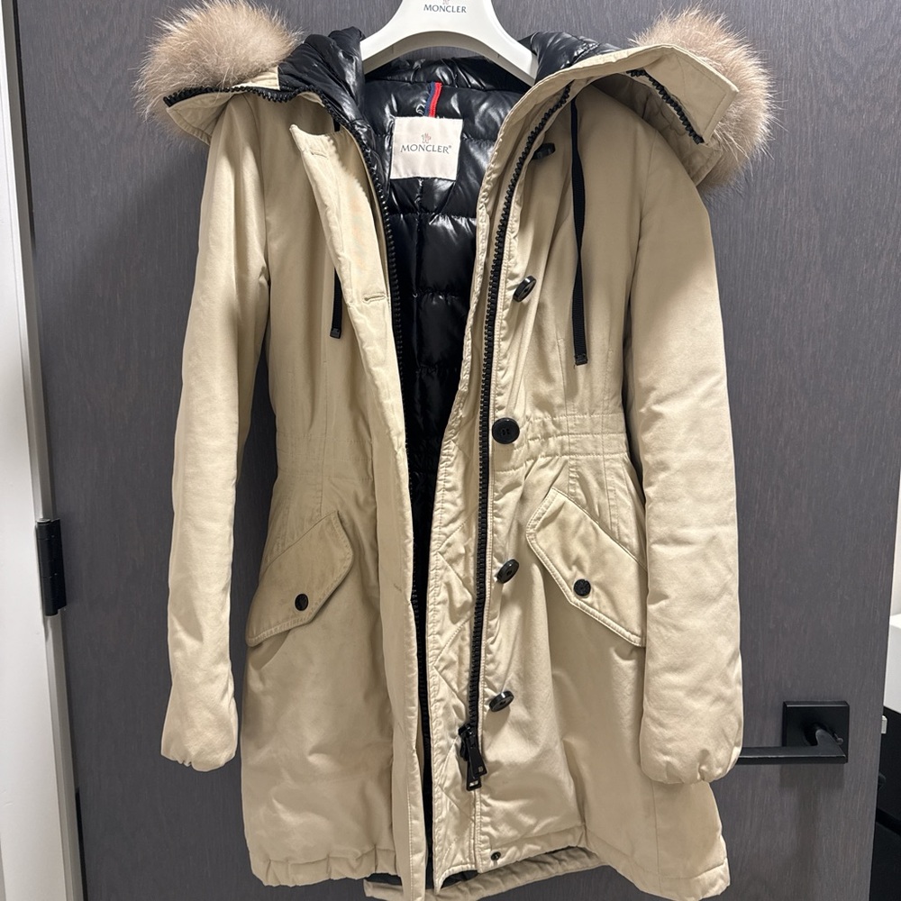 Moncler Women's Beige Parka Coat